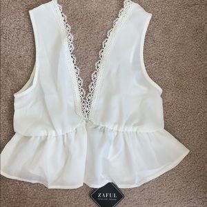 White zaful top